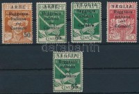 Carnaro-sziget 1920 5 klf érték vegyes minőségben / mixed quality (Mi EUR 93,5)