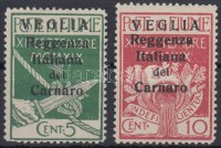 Carnaro-sziget 1920 Forgalmi Mi 28-29 II