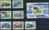 1984 Vonat sor Mi 826-832 + blokk Mi 262