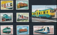 1989 Vonat sor Mi 1033-1039+ blokk Mi 276