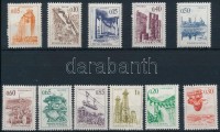 1966 2 db Technika és építészet sor Mi 1155-1156, 1164-1172