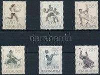 1968 Nyári Olimpia, Mexikó sor Mi 1290-1295 (Mi 1291 betapadásnyom / gum disturbance)