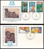 1979 Nemzetközi Gyermekév sor Mi 643-647 2 db FDC-n