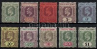Straits Settlements 1902 Forgalmi sor záróértékek nélkül Mi 79-88