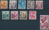 Württemberg 1948 Forgalmi sor Mi 28-37 (Mi EUR 240,-)