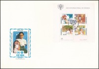 1979 Nemzetközi Gyermekév sor Mi 1443-1446 + blokk 28 2 db FDC-n