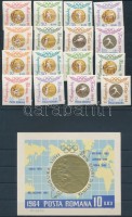 1964 Olimpia fogazott és vágott sor Mi 2345-2360 + blokk Mi 59