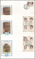 1979 Nemzetközi Gyermekév sor Mi 992-999 + blokk Mi 86 4 db FDC-n