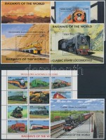 1993 Vonatok a világ minden tájáról kisívsor Mi 2294-2341 + blokksor Mi 264-268