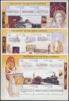 2001 Orient Express 3 db kisív Mi 3821-3838 + blokksor Mi 485-488