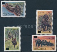 2008 WWF: Csimpánz felülnyomott sor Mi 5067-5070