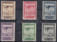 1929 Légiposta Mi 422-427 (5c, 25c foghiba / perf. fault)