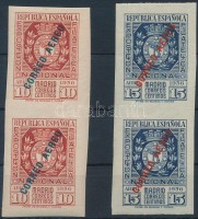 1936 Nemzeti bélyegkiállítás Mi 681-682 párokban