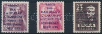 1950 Franco tábornok útja a Kanári szigetekre  Mi 985-987