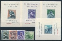 1961 Velázquez sor Mi 1235-1238 + blokksor Mi 15-18