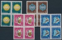 1948 Téli olimpia sor négyestömbökben Mi 492-495 x
