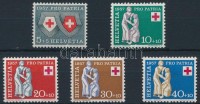 1957 Pro Patria - Vöröskereszt sor Mi 641-645