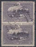 1921 Mi 761 II pár kettős felülnyomással / pair with double overprint
