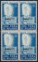 1951 Milánói vásár záróérték felülnyomással Mi 144