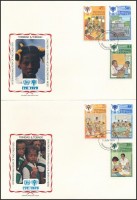 1979 Nemzetközi Gyermekév sor Mi 385 A-390 A + blokk 26 3 db FDC-n