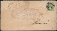 1867 3kr díjjegyes helyi levél 'TEMESVÁR' (180.000) (foltos)