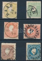 1858 6 db vegyes minőségű bélyeg szép/olvasható bélyegzésekkel (29.900)