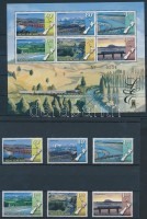 1997 Vasútvonal-bővítés látképe sor Mi 1614-1619 + blokk 68