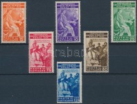 1935 Nemzetközi Jogász kongresszus, 1934 sor Mi 45-50 (alig látható falc nyommal)