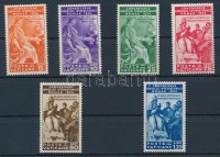 1935 Jogászkongresszus sor Mi 45-50 (Mi EUR 800.-) (betapadásnyomok / gum disturbances)