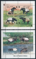 1995 WWF: Tapír 2 klf kisív Mi 2685-2688 + 2689-2692