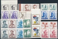 1962 Évfordulók - események (I.) vágott sor párokban, kivéve a Leszerelési Béke Világkongresszus (23.100)