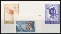 1965 3 db ívsarki vágott bélyeg