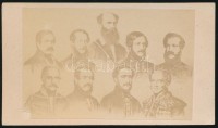 Az első magyar felelős kormány 1848 (Batthyány-kormány), keményhátú fotó, 6x10 cm