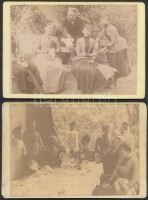 cca 1900 Lukse-Fábry Béla (1844-1915) Minisztériumi műszaki tanácsos, építész és családja két fotó  16x11 cm