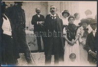 1914 Repülőnap Budapesten Wittman osztrák aviatikus korabeli sajtófotó hozzátűzött leírással / 1914 Aviation day in Budapest 16x11 cm
