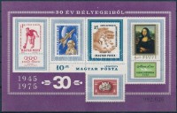 1975 30 év bélyegeiből vágott blokk (4.000)