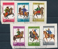 1978 Magyar huszárok vágott sor kivágásokon (3.500)