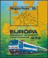 1979 Európa vasútjai vágott blokk (7.000) (törés)
