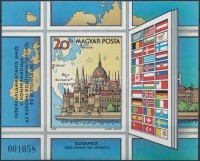 1983 Interparlamentáris Unió (I.) vágott blokk (3.200)