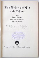 Franz Nieberl: Das Gehen auf Eis und Schnee. München, é.n. Rother. Egészvászon kötésben / In full linen binding
