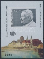 1991 II. János Pál pápa vágott blokk (4.000)