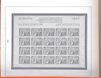 Liechtenstein, Románia, Bulgária 1962-1975 Európa CEPT és Europa motívumos falcmentes előnyomott lapok