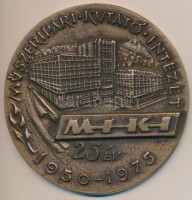 1975. 'Műszeripari Kutató Intézet 25 év 1950-1975' Br plakett (80mm) T:2 ragasztónyom