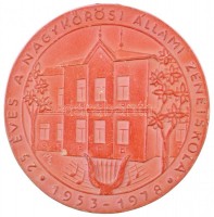 1978. '25 éves a Nagykőrösi Állami Zeneiskola - 1953-1978' kerámia plakett (103mm) T:2,2- lyukak akasztáshoz