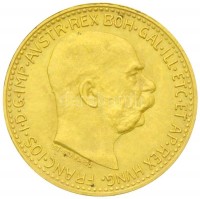 Ausztria 1912. 10K Au 'Ferenc József' utánveret (3,40g/0.900) T:2- 
Austria 1912. 10 Corona Au 'Franz Joseph' restrike (3,40g/0.900) C:VF 
Krause 2816.