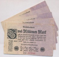 Németország / Weimari Köztársaság 1923. 2.000.000M (5x) T:III
Germany / Weimar Republic 1923. 2.000.000 Mark (5x) C:F