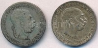 Ausztria 1893-1915. 1K Ag 'Ferenc József' (2x) T:2,2-,3
Austria 1893-1915. 1 Corona Ag 'Franz Joseph' (2x) C:XF,VF,F