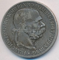 Ausztria 1900. 5K Ag 'Ferenc József' T:3 
Austria 1900. 5 Corona Ag 'Franz Joseph' C:F 
Krause KM#2807