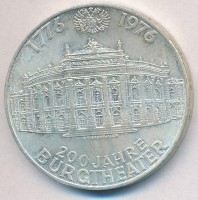 Ausztria 1976. 100Sch Ag '200 éves a Várszínház' T:1- ph.
Austria 1976. 100 Schilling Ag '200th Anniversary of the Burgtheater' C:AU edge error