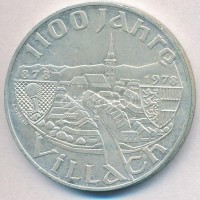 Ausztria 1978. 100Sch Ag '1100 éves Villach' T:1-
Austria 1978. 100 Schilling Ag '1100th Anniversary - Villach' C:AU